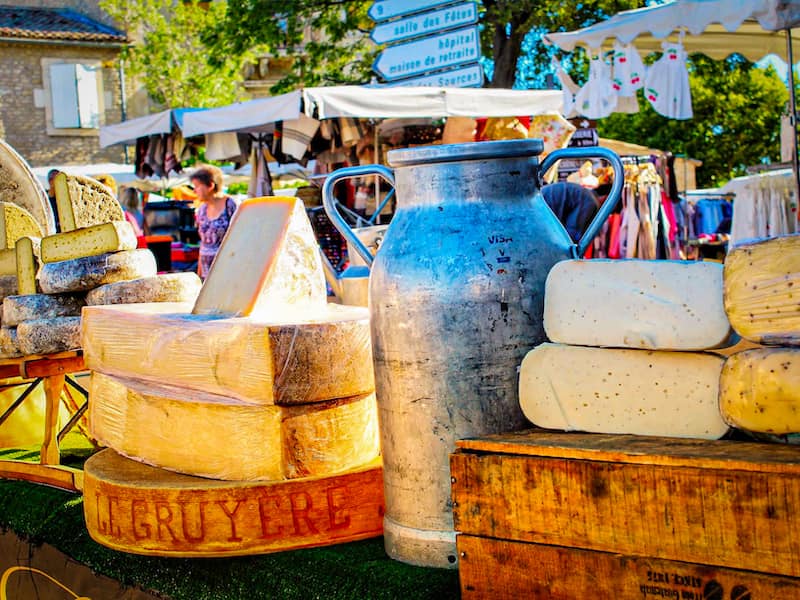 Where to go in Provence for the best markets - slabs of cheese