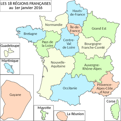 Département des régions de France