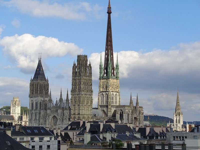 The Rouen Cathedral in its full Gothic glory The Rouen Cathedral in its full Gothic glory