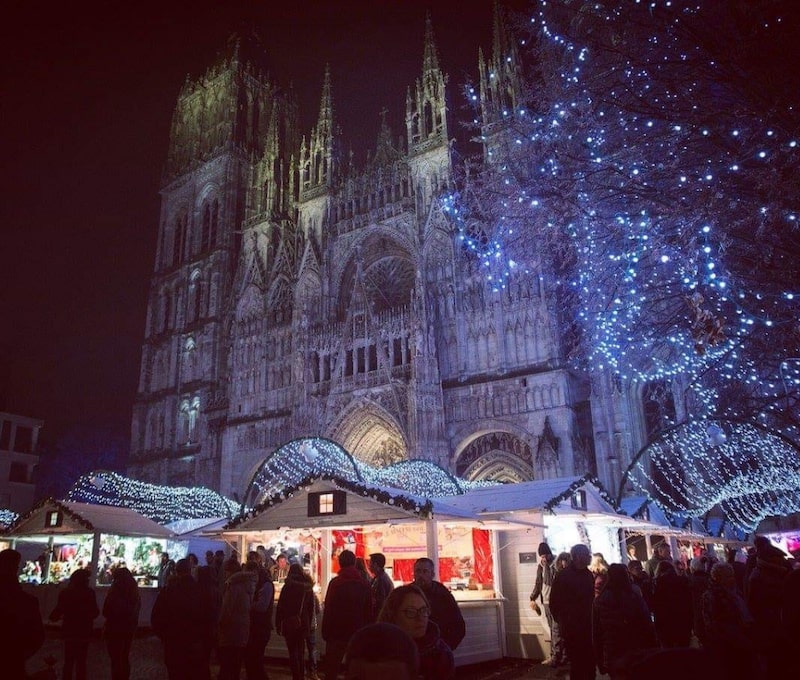 Mercado de Navidad en Rouen, Francia