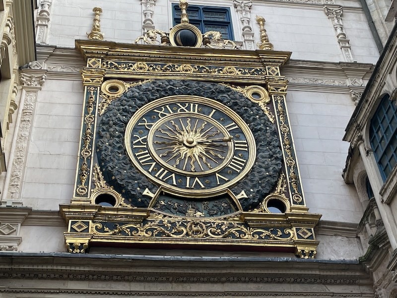 A front view of the Gros Horloge in Rouen A front view of the Gros Horloge in Rouen