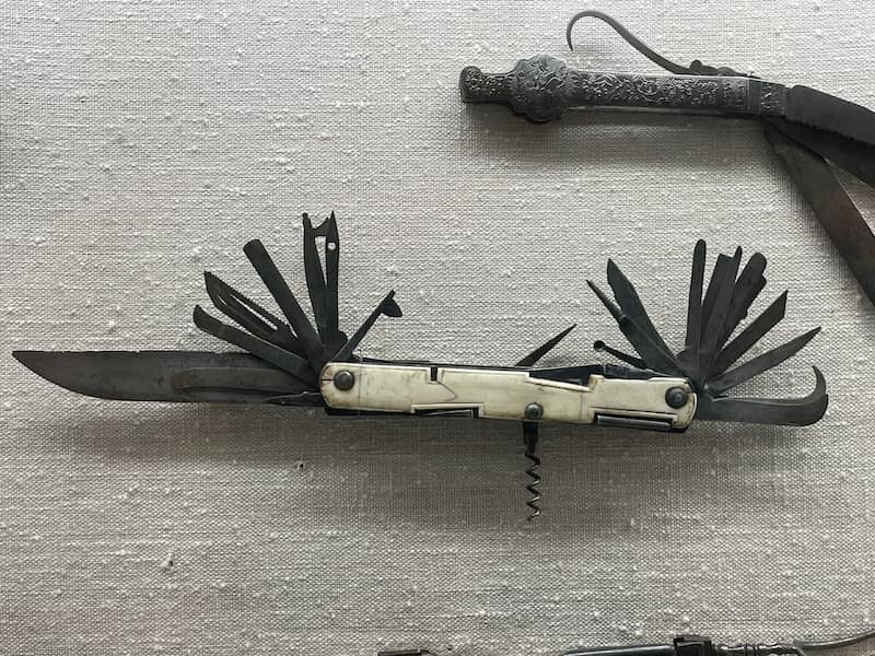 Precursor of the Swiss Army Knife in the iron museum collection in Rouen