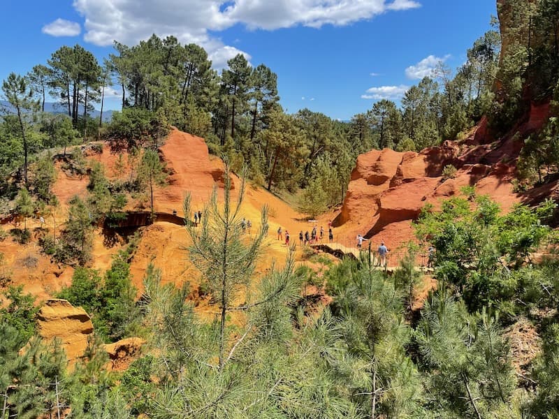 Ochre trail in Roussillon, Provence Ochre trail in Roussillon, Provence