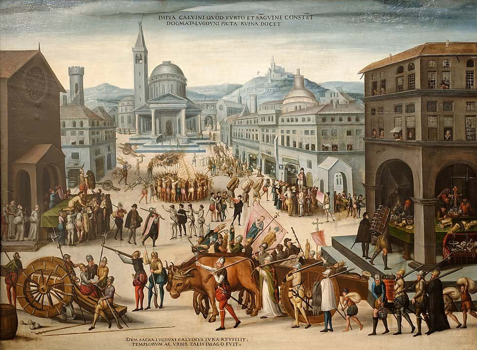 Painting of Sack of Lyon Painting of Sack of Lyon