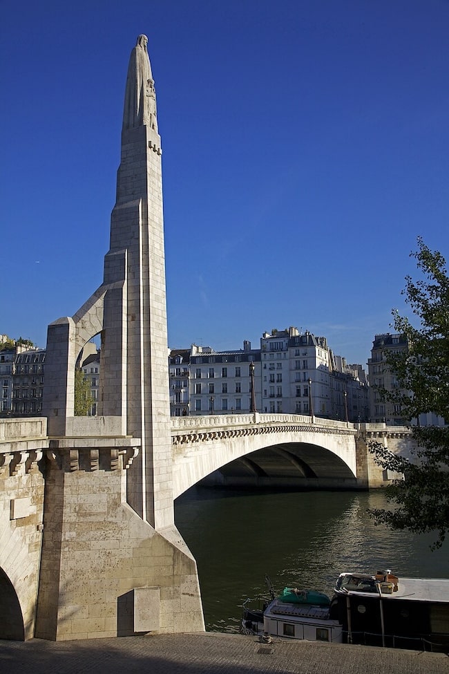 Statue of Saint Genevieve on the Pont de la Tournelle in Paris