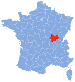 Carte du département de la Saône-et-Loire