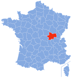 Department of the Saône-et-Loire map