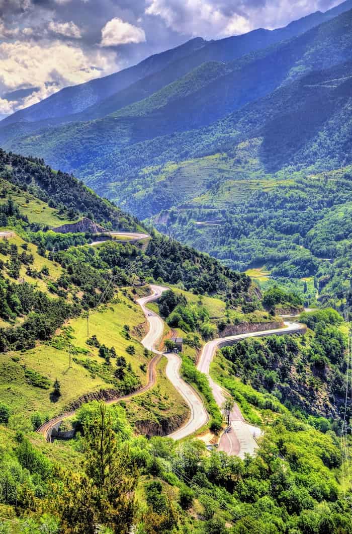 scenic French road for your car hire France