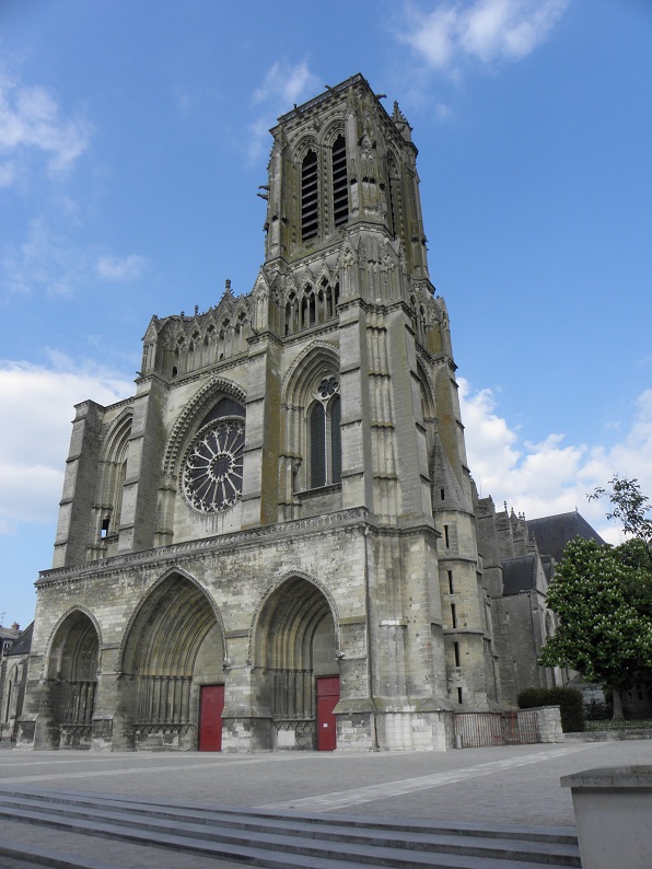 Exterior of cathedral in Soissons, France