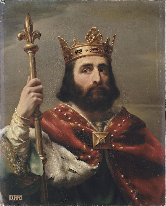 An artist's rendering of Pepin le Bref