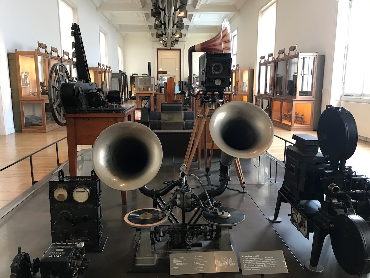 Cinema sound equipment at Musee Arts et Metiers in Paris