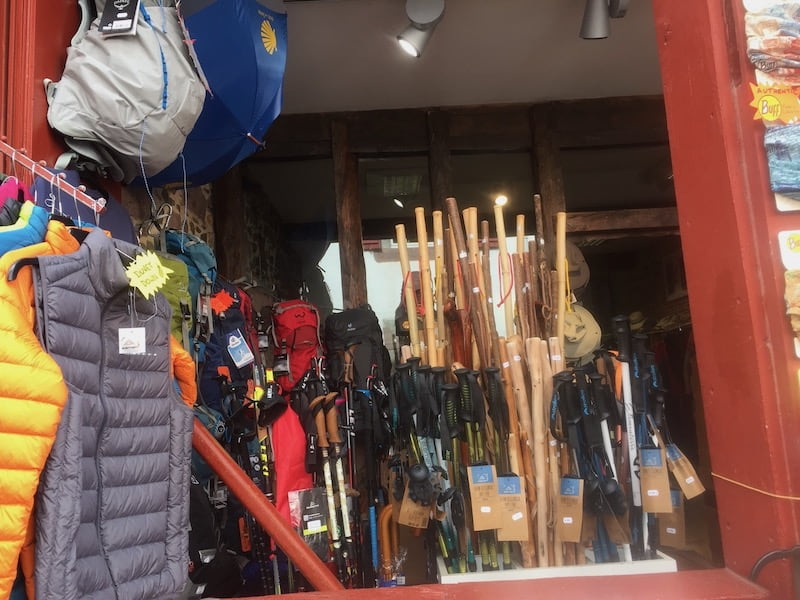 Pilgrim items for sale in St-Jean-Pied-de-Port in France's Basque country