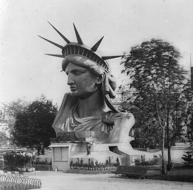 Head of the Statue of Liberty exhibited at the 1878 World's Fair
