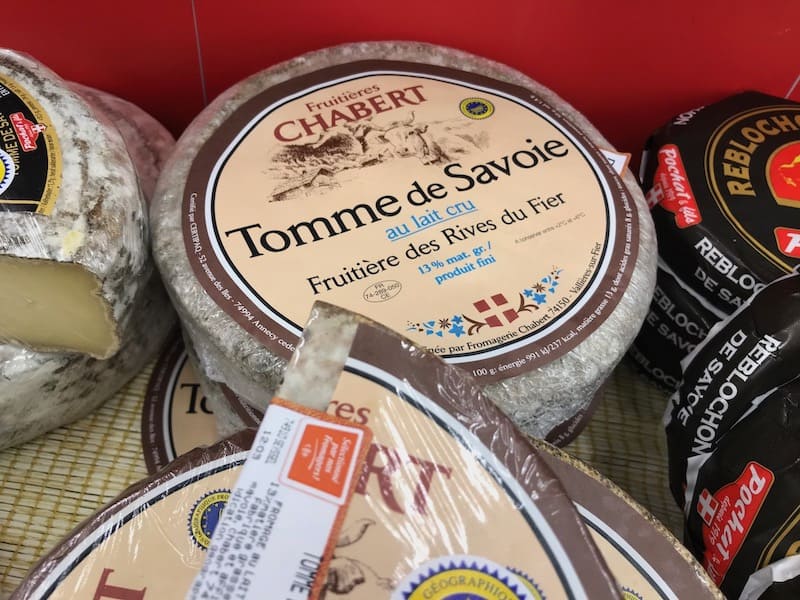 Etiquette de Fromage Tomme de Savoie  Fruitières Chabert 