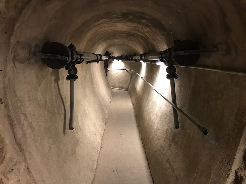 Sewer tunnel in the Paris Sewer Museum