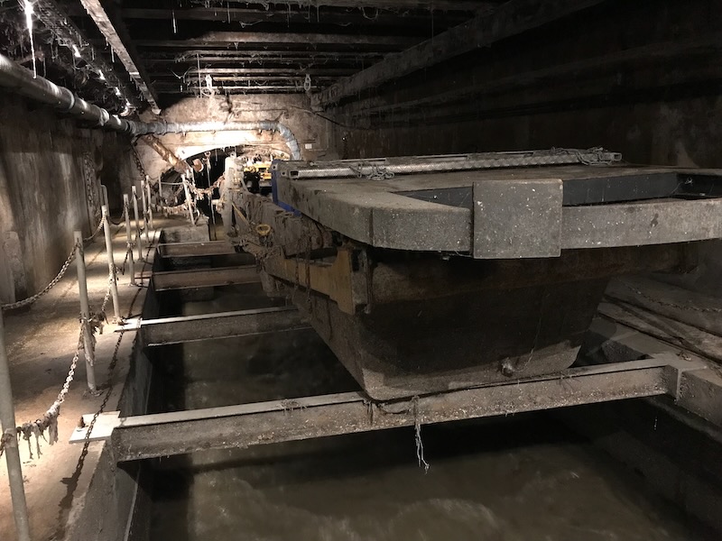 Sewer tunnel in the Paris Sewer Museum