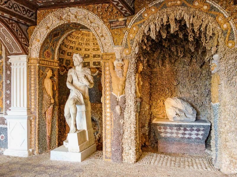 Grotto of the Batie d'Urfé, Forez region of France Grotto of the Batie d'Urfé, Forez region of France