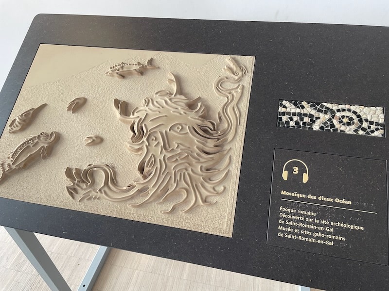 Interactive exhibit of Gallo-Roman Museum, Vienne, France