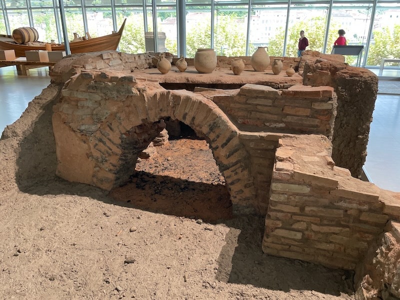 Old stove in Gallo-Roman Museum, Vienne, France