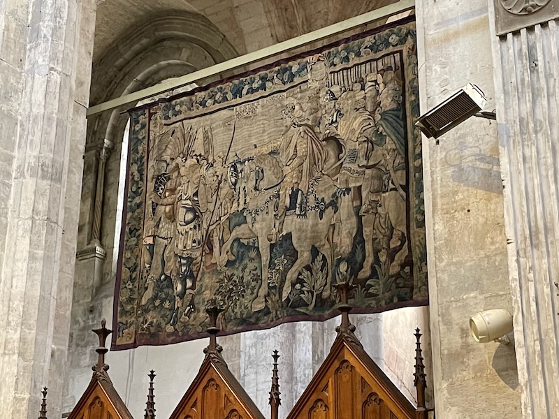 Tapestries inside St Maurice Cathedral, Vienne, France Tapestries inside St Maurice Cathedral, Vienne, France