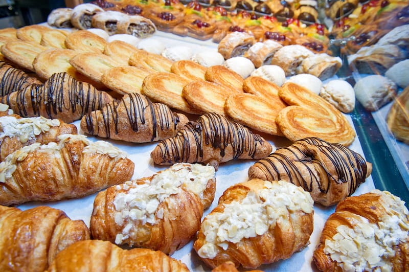 French pastry breakfast on weekends