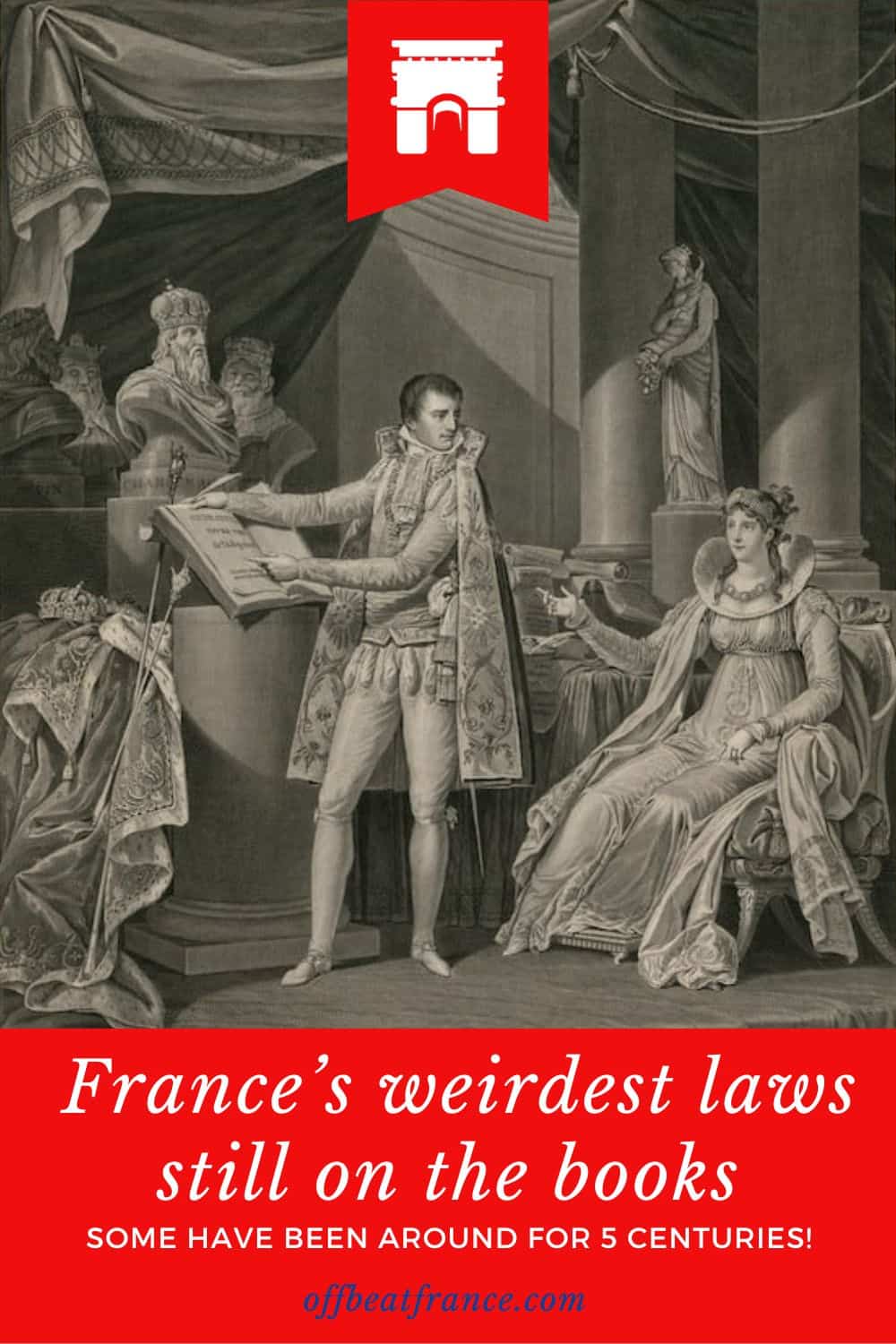 Napoleon admiring his Civil Code 