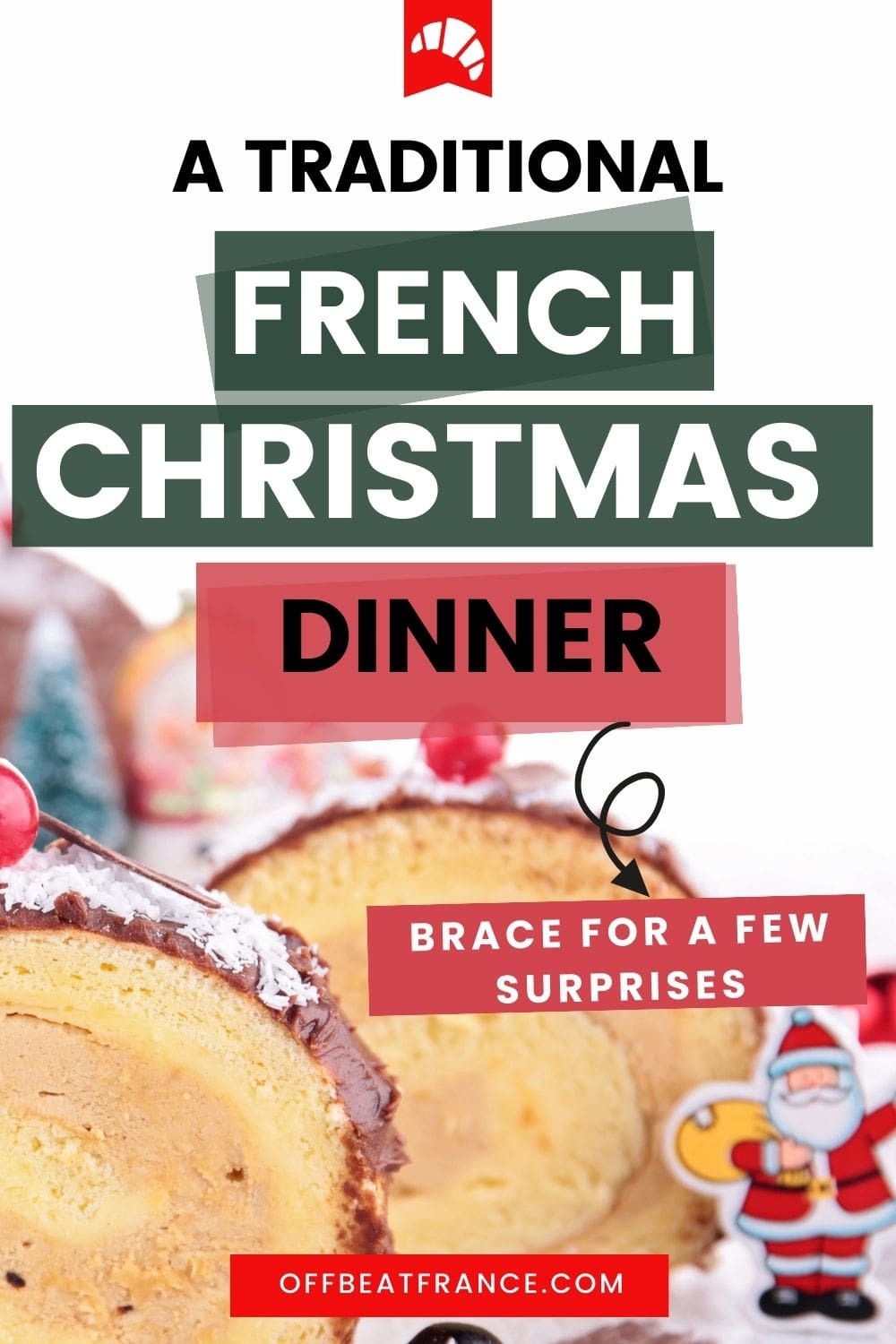 What French eat for Christmas pin