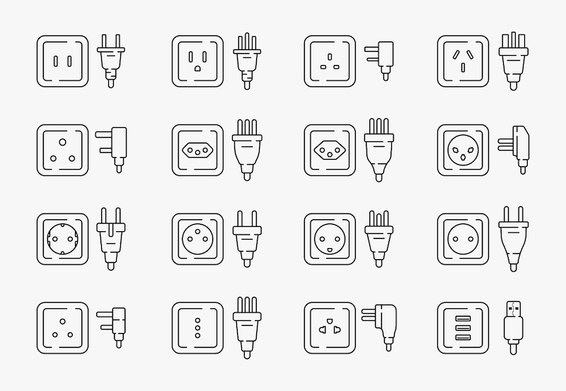 illustrations of world plugs